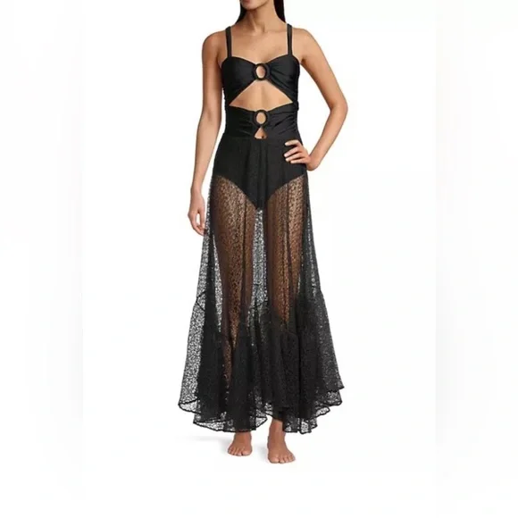 blue dress for baby girl SELENE MESH UNDERWIRE BEACH DRESS – PatBO
